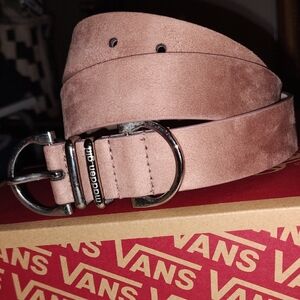 Madden Girl Dusty Pink Suede Like Belt 42 3/4 inches